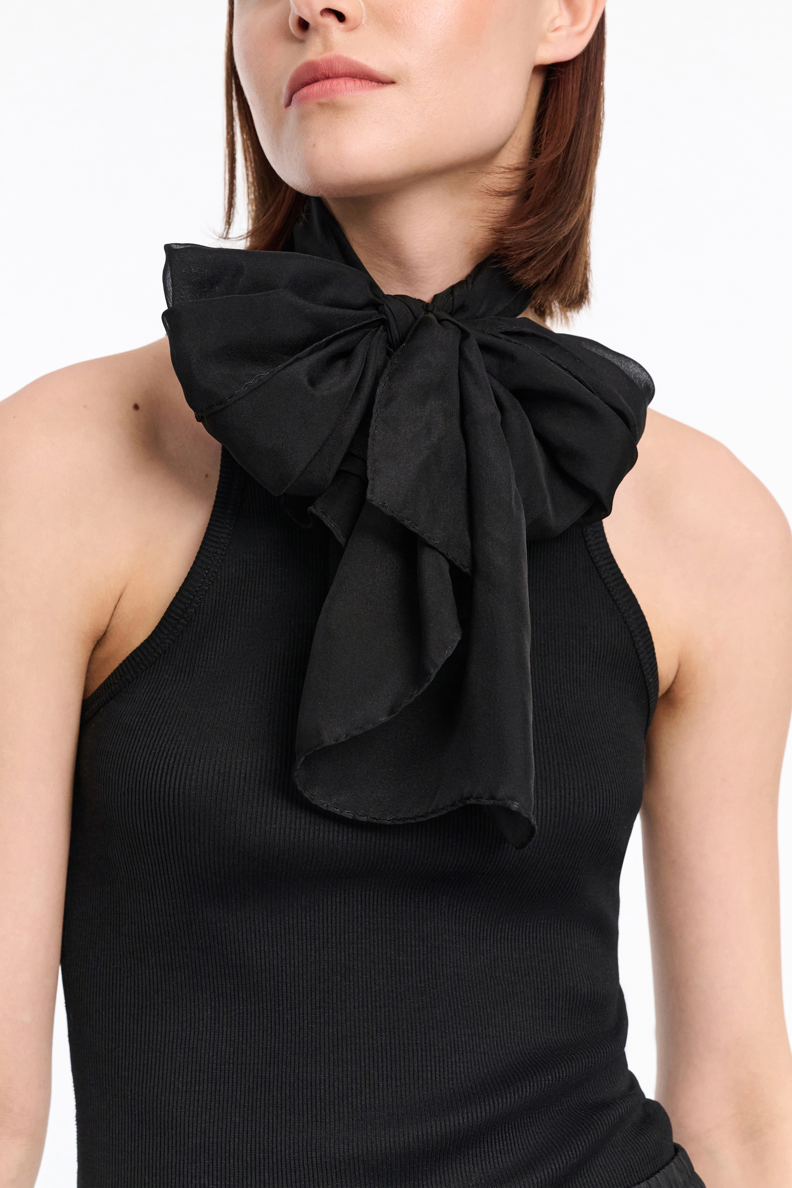 Dorothee Schumacher Schal aus Seidenchiffon pure black