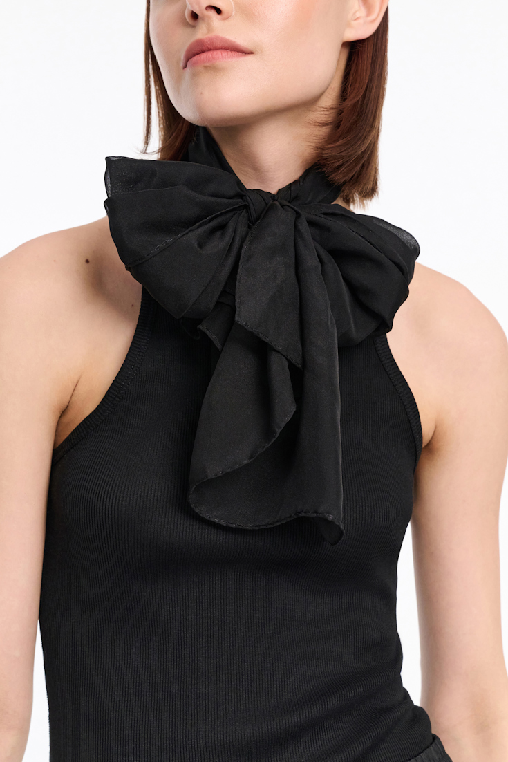 Dorothee Schumacher Schal aus Seidenchiffon pure black