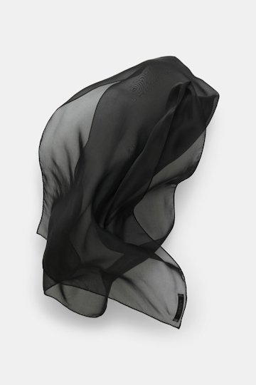 Dorothee Schumacher Schal aus Seidenchiffon pure black