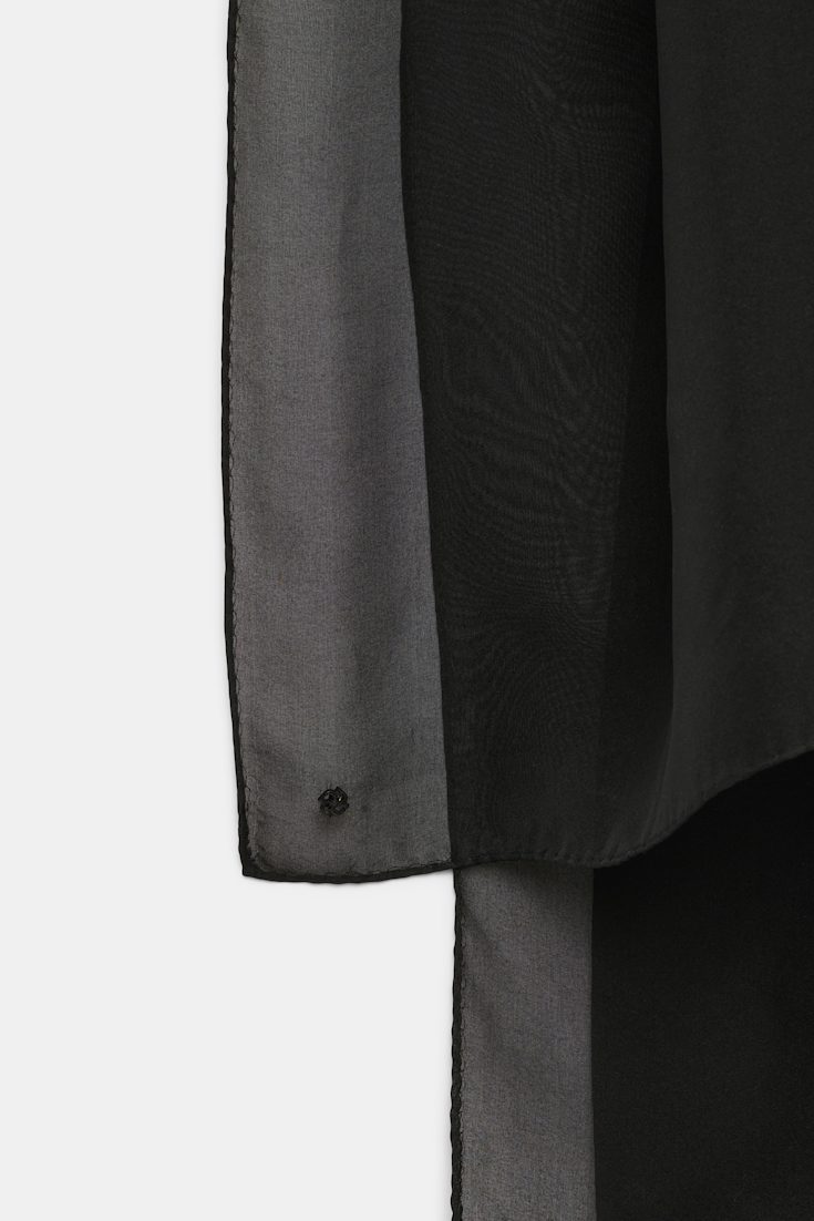 Dorothee Schumacher Schal aus Seidenchiffon pure black