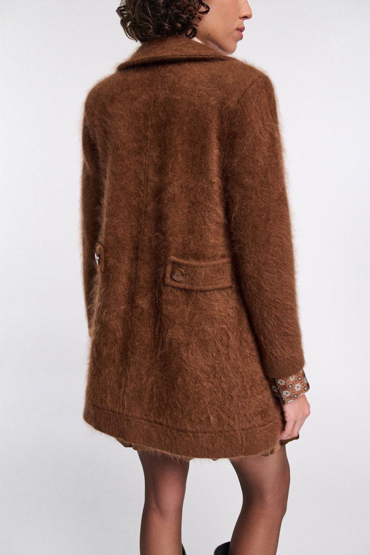 Dorothee Schumacher Fluffy wash knit coat coffee