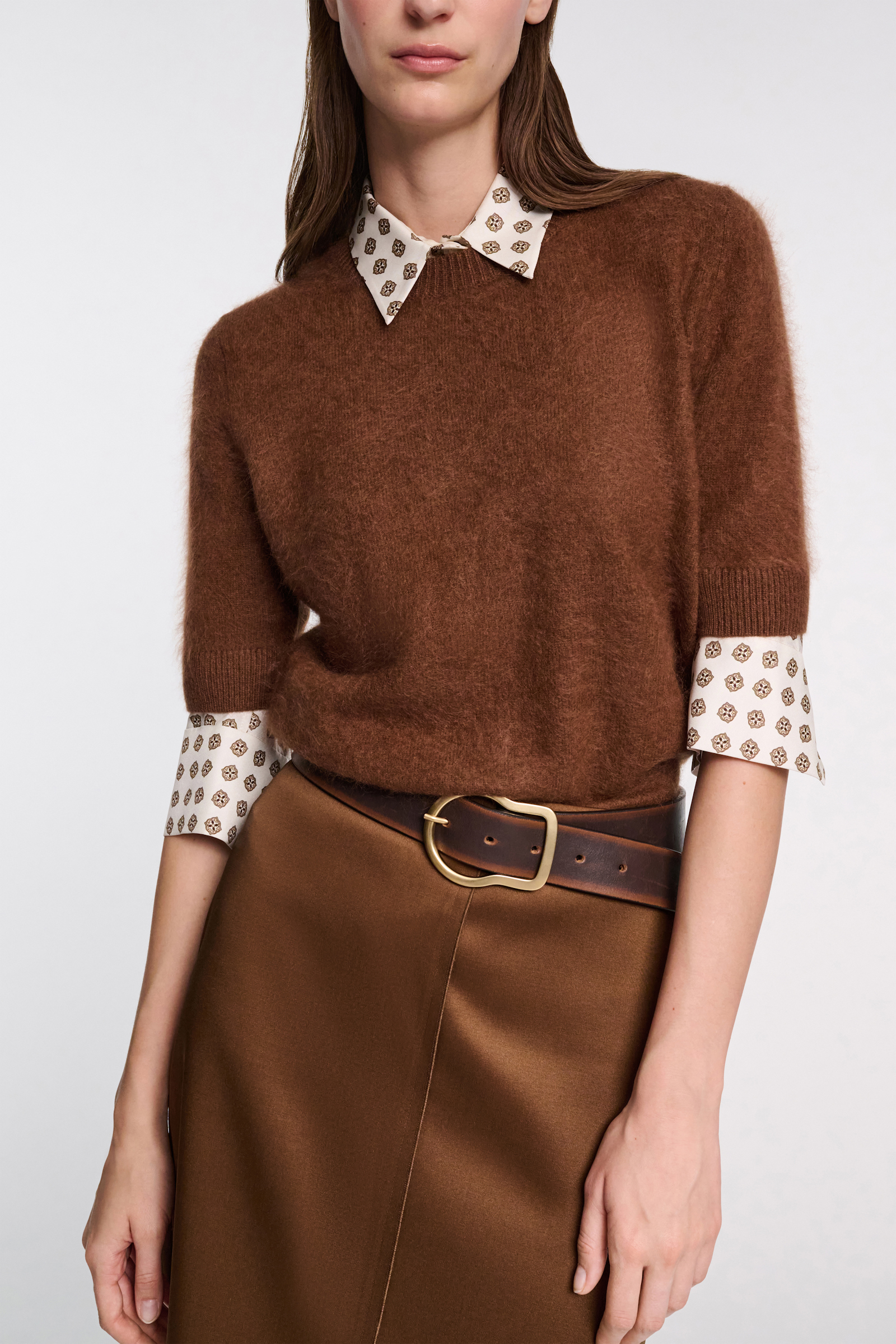 Dorothee Schumacher Fluffy Pullover mit halbem Arm coffee