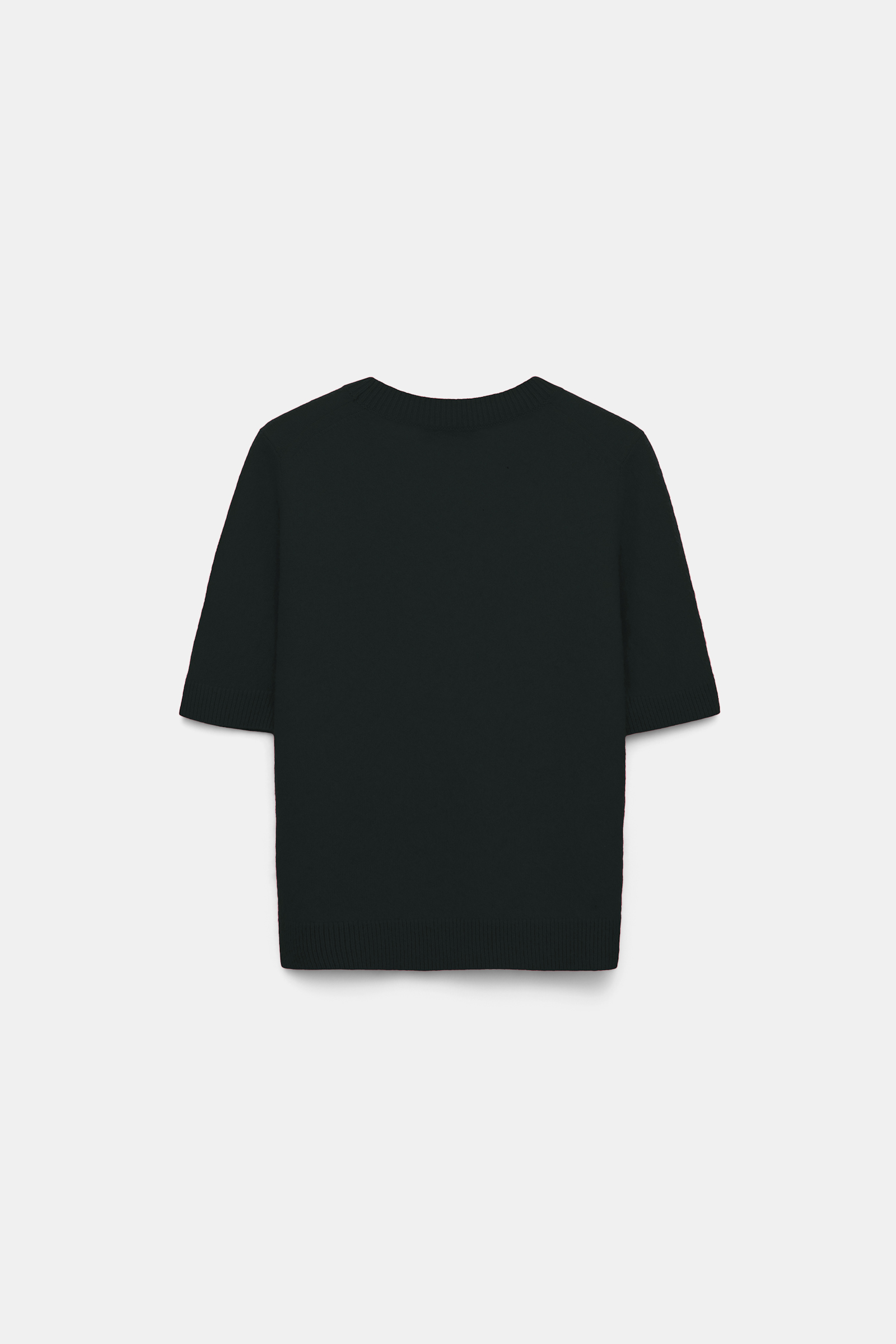 Dorothee Schumacher Fluffy wash short sleeve pullover charcoal melange