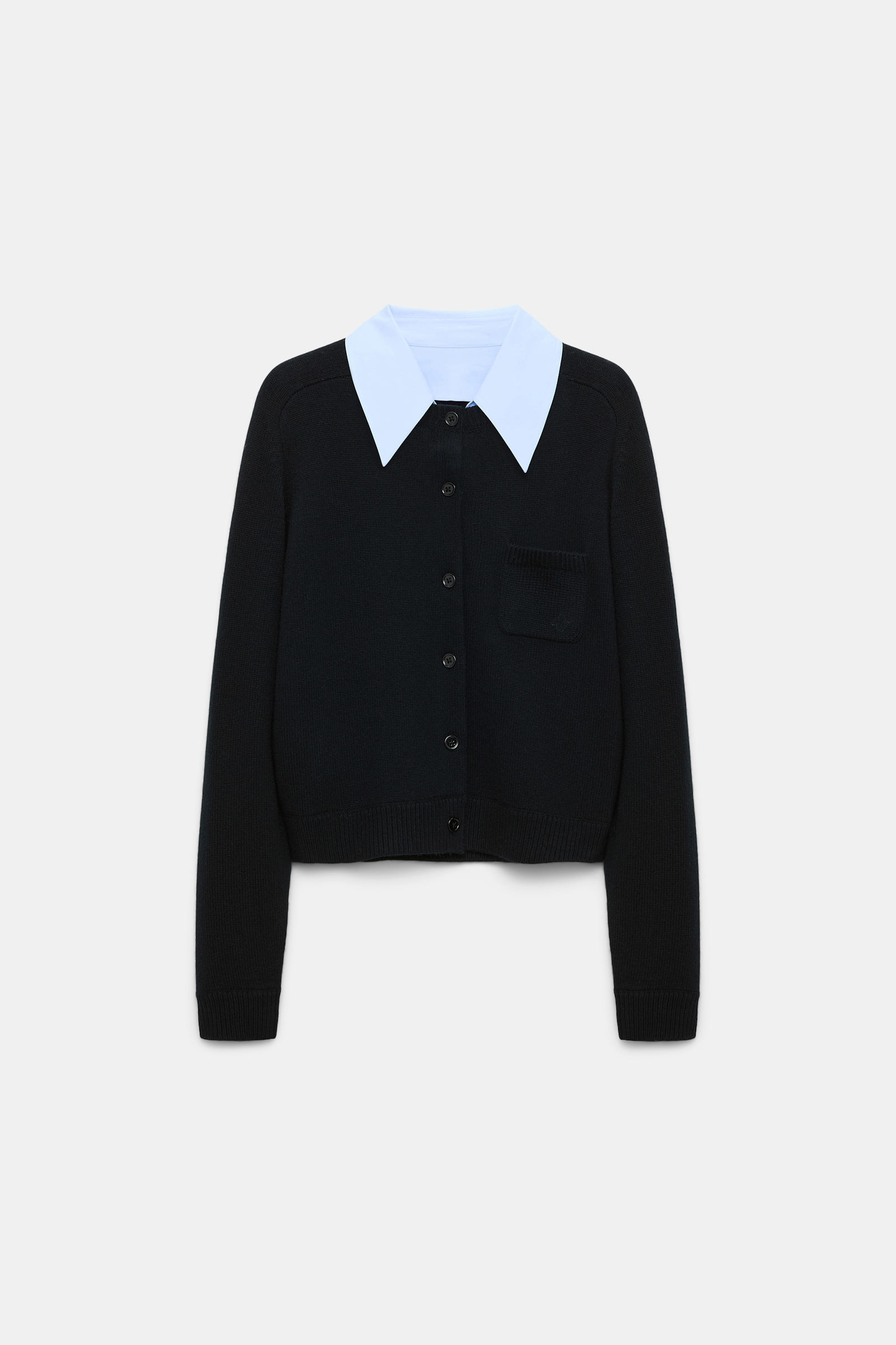 Dorothee Schumacher Cardigan with contrast collar pure black