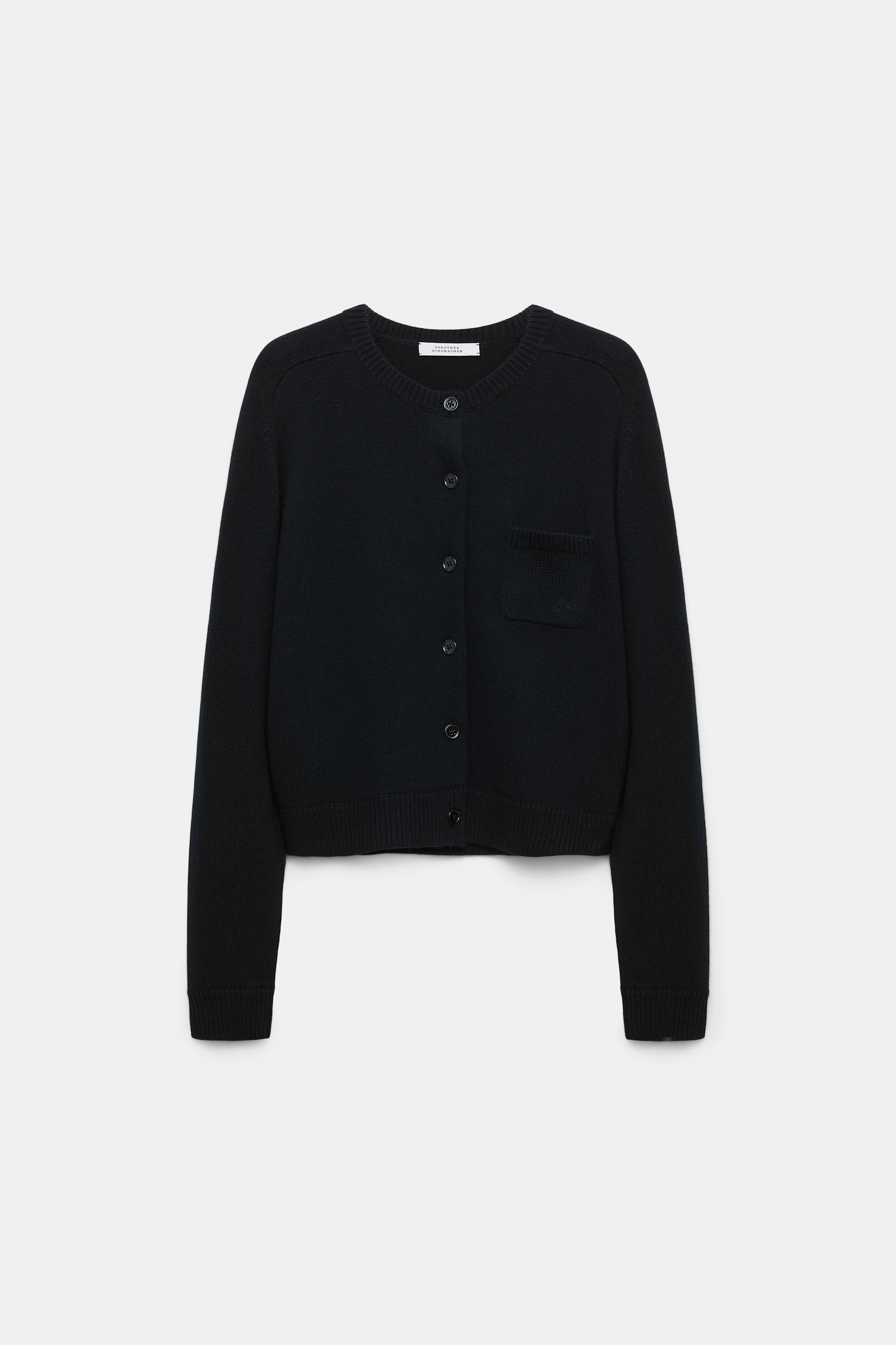 Dorothee Schumacher Cardigan with contrast collar pure black