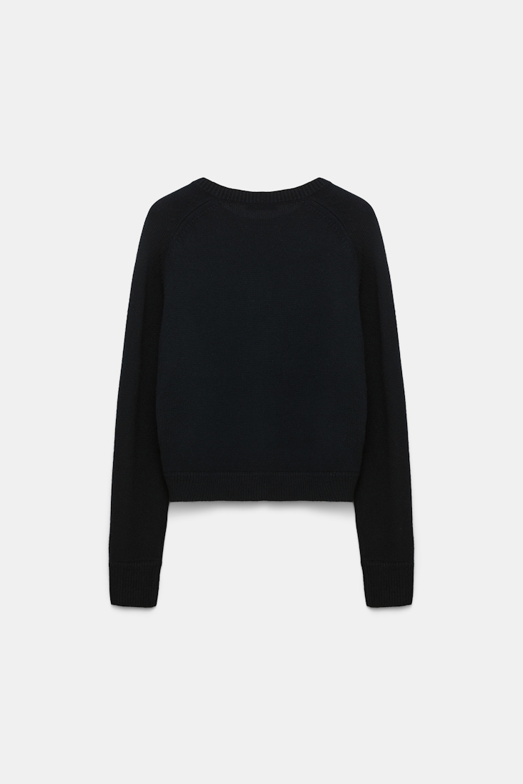 Dorothee Schumacher Cardigan with contrast collar pure black