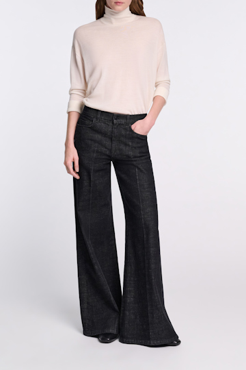 Dorothee Schumacher Langer Rollkragenpullover aus Merino pure white