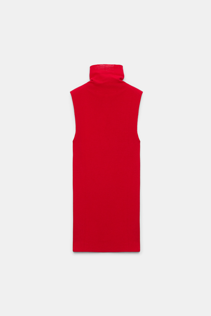 Dorothee Schumacher Sleeveless long Merino turtleneck lollipop