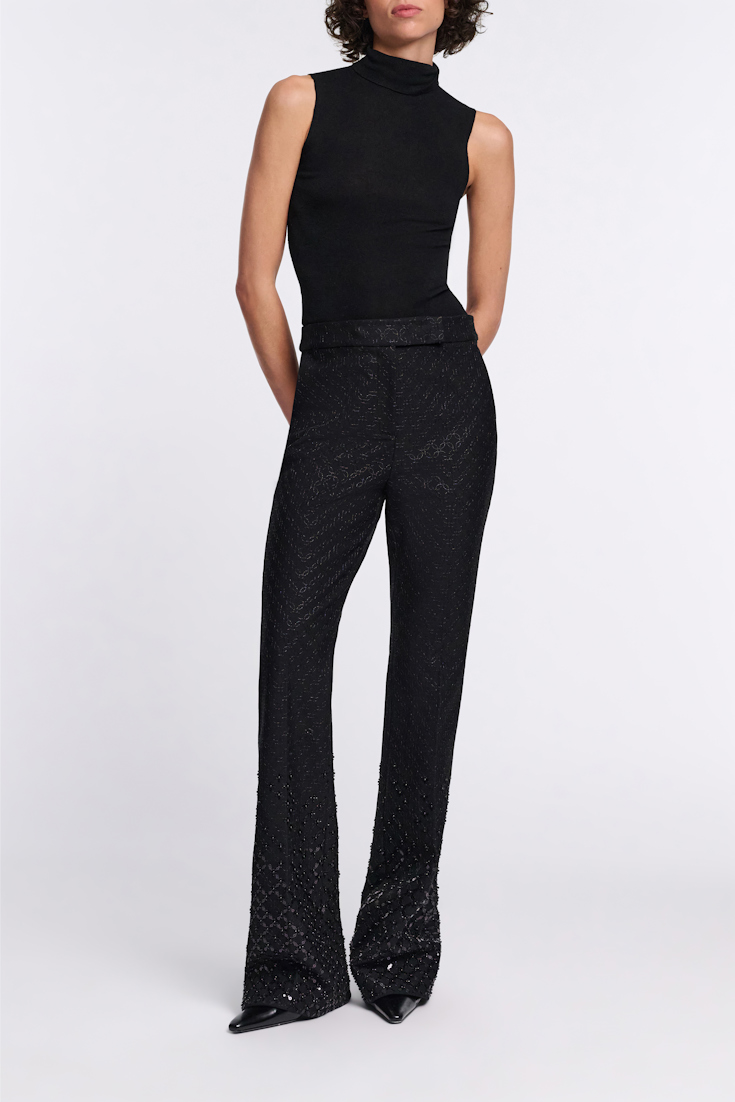 Dorothee Schumacher Sleeveless long Merino turtleneck pure black