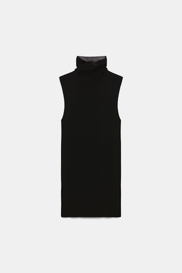 Dorothee Schumacher Ärmelloses Rollkragentop aus Merino pure black