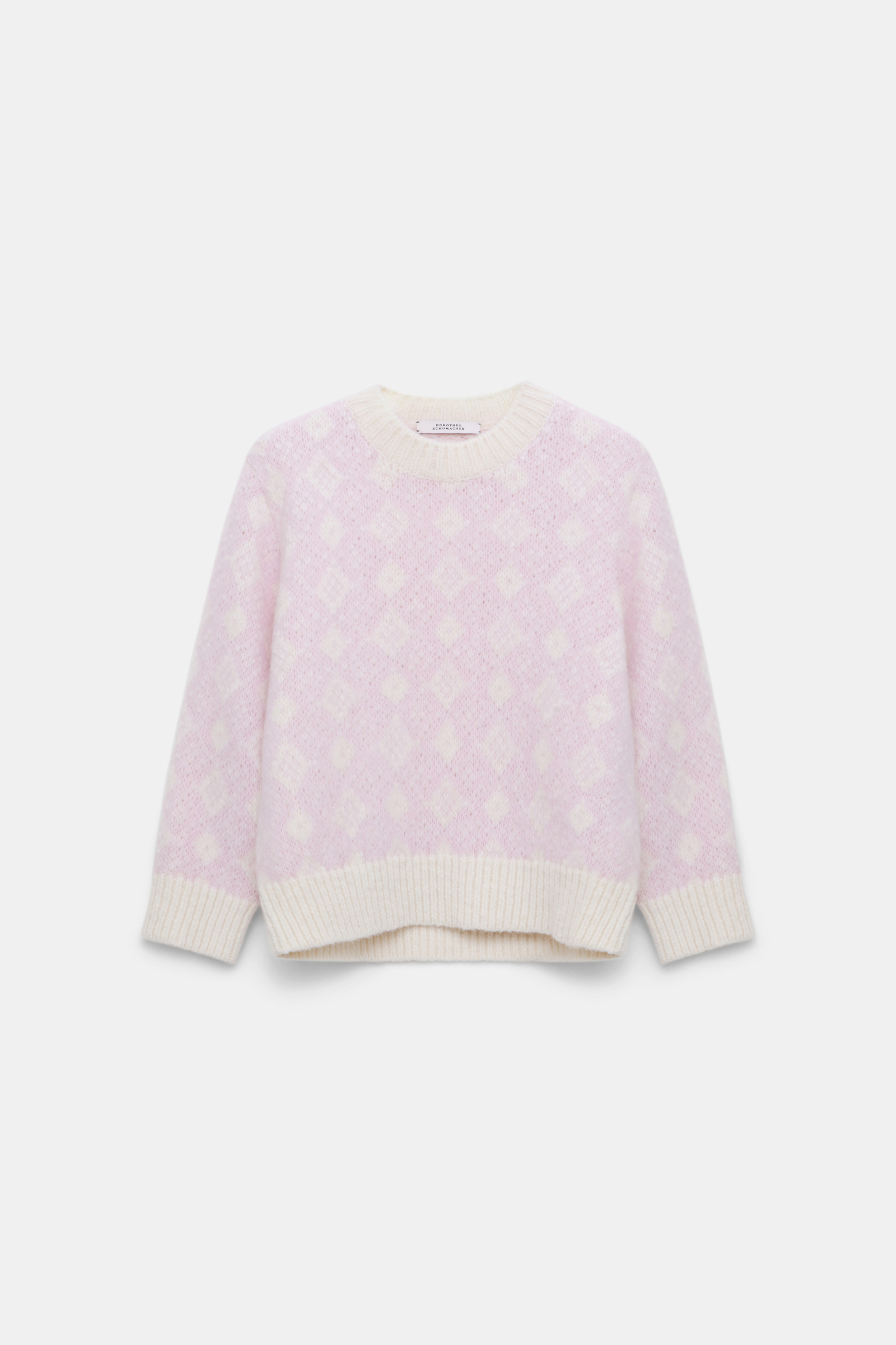 Dorothee Schumacher Jacquard knit pullover rose diamant