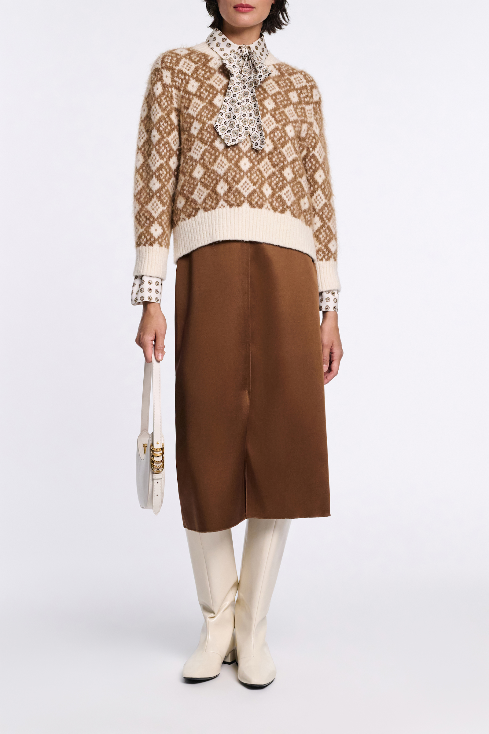 Dorothee Schumacher Jacquard Pullover sherry diamant