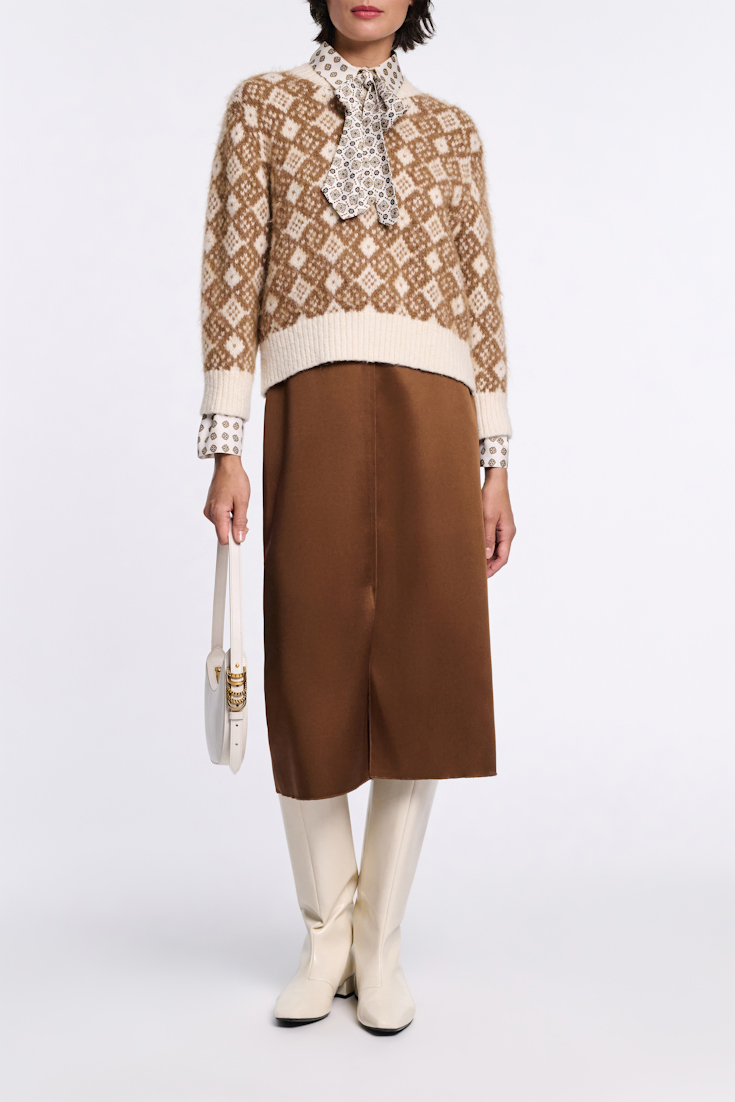 Dorothee Schumacher Jacquard Pullover sherry diamant