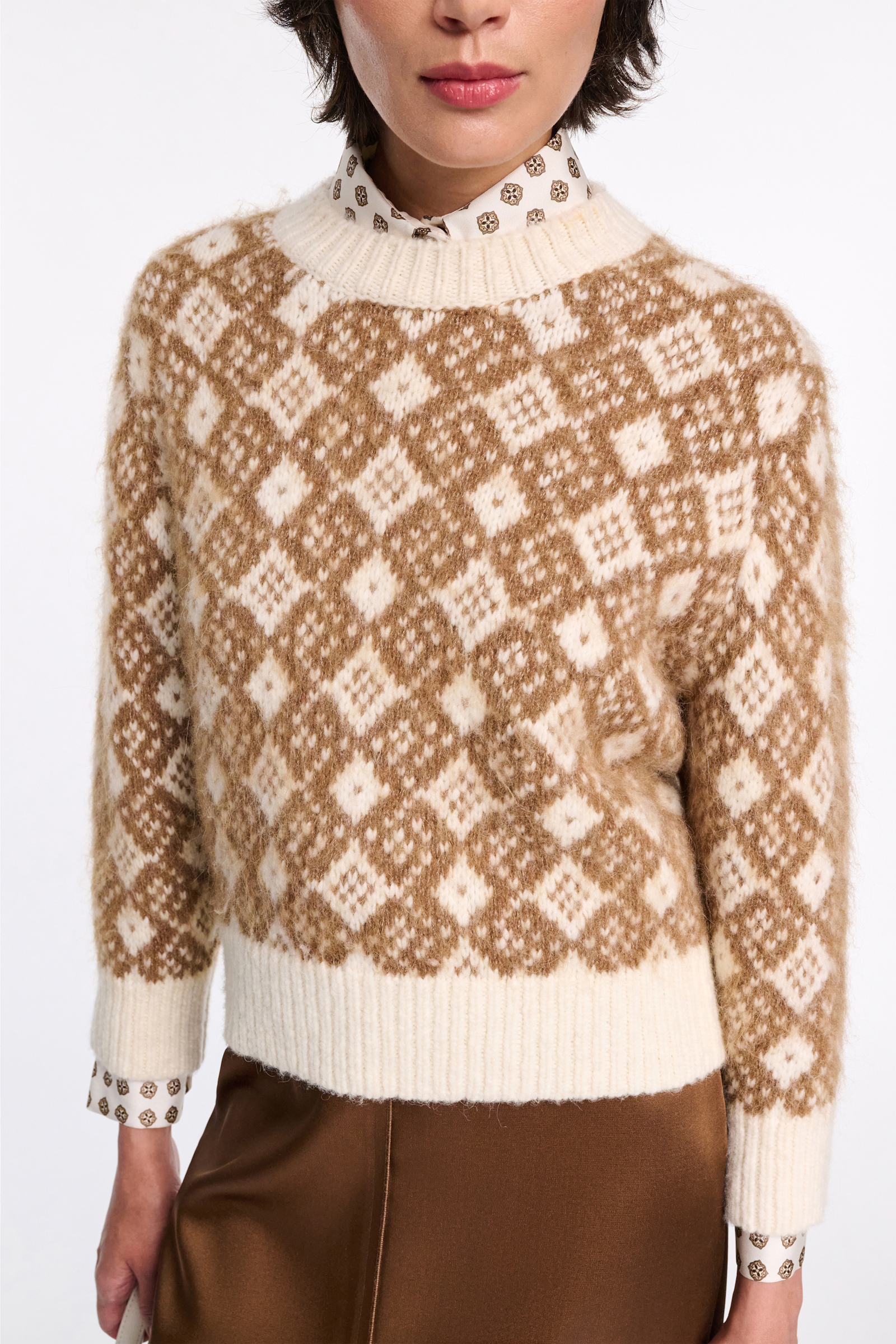 Dorothee Schumacher Jacquard Pullover sherry diamant