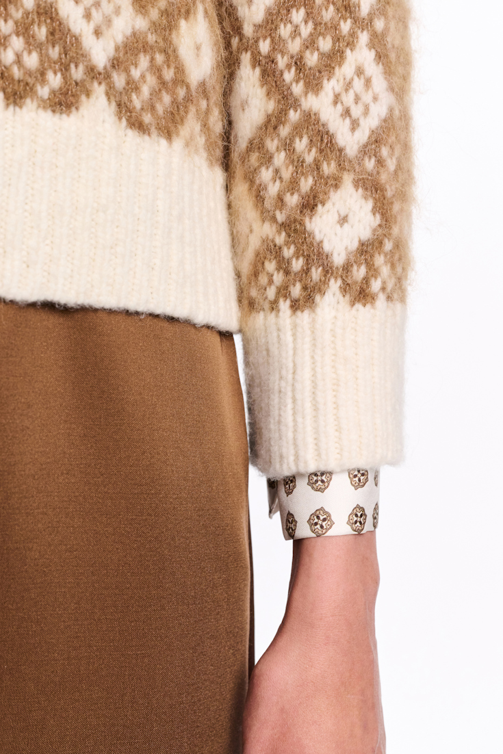 Dorothee Schumacher Jacquard Pullover sherry diamant