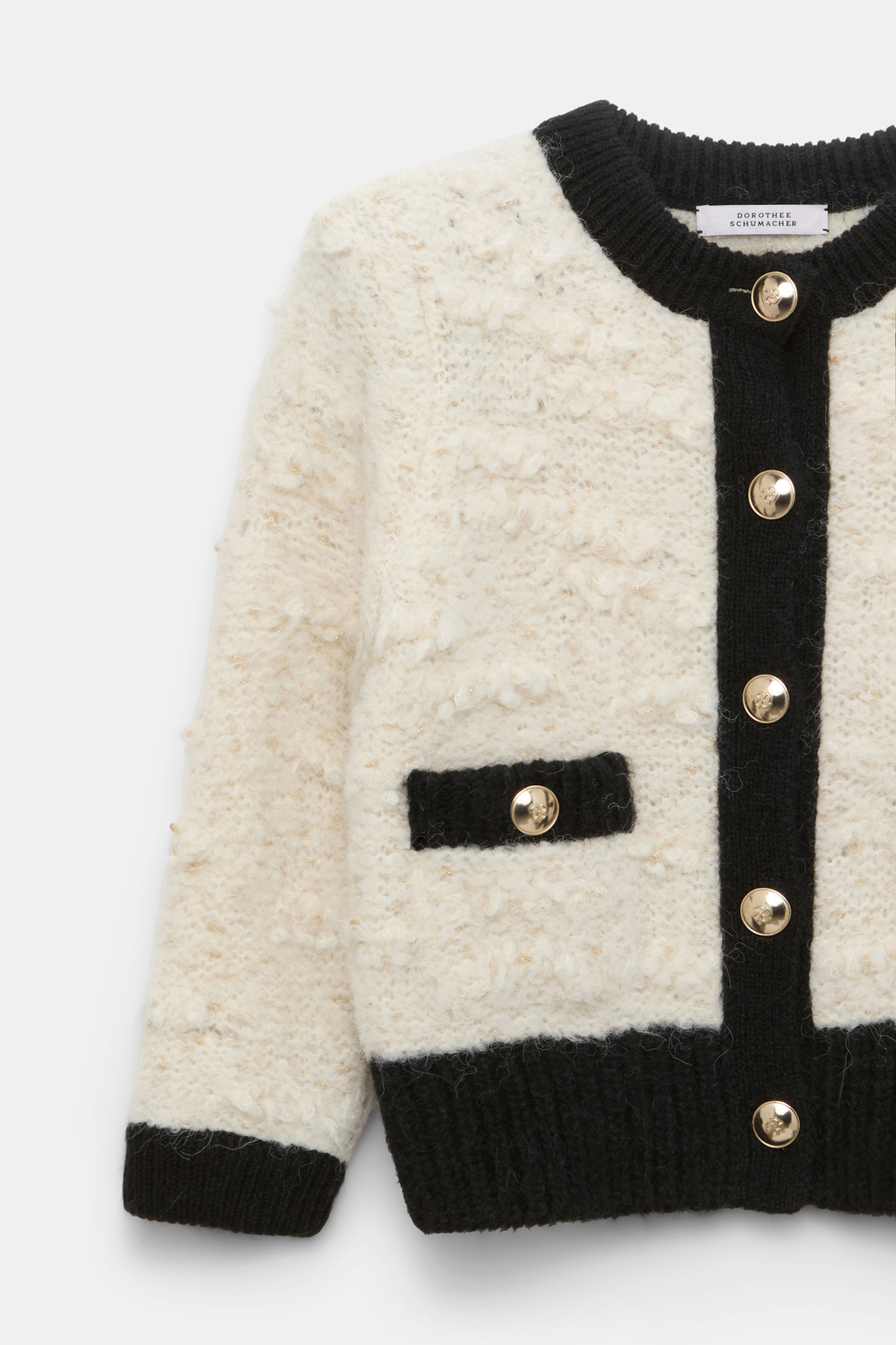 Dorothee Schumacher Zweifarbiger Cardigan creme black framed
