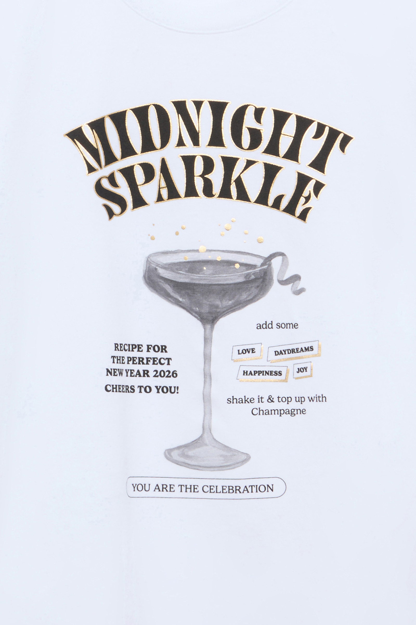 Dorothee Schumacher Rundhalsshirt mit "MIDNIGHT SPARKLE"-Print print blk/gold