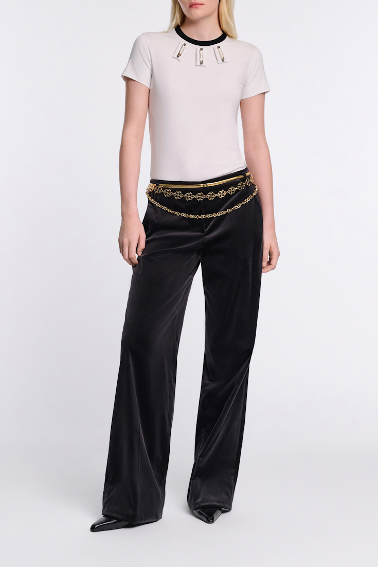 Dorothee Schumacher Von Hand besticktes T-Shirt camellia white