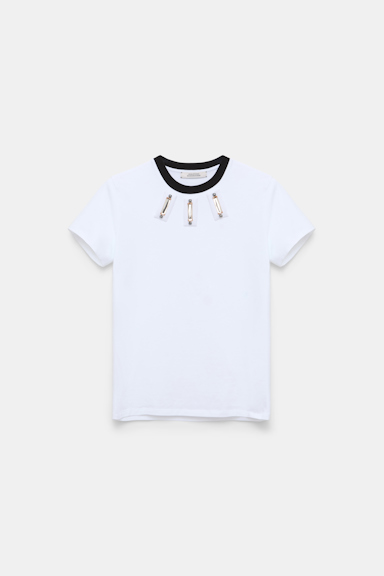 Dorothee Schumacher Embellished T-shirt camellia white