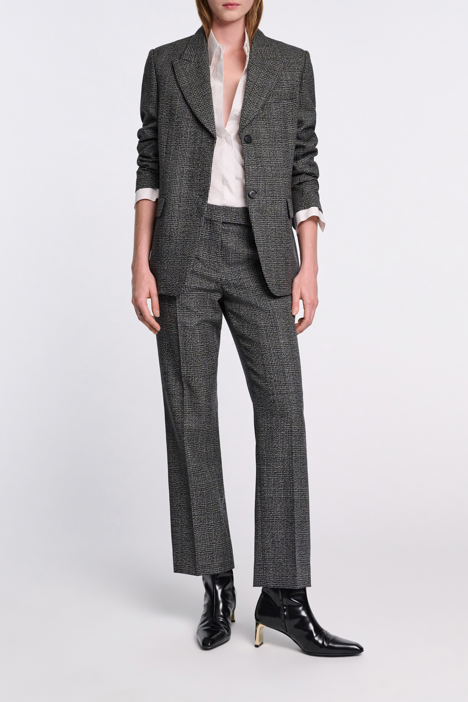 Dorothee Schumacher Glencheck Blazer aus Wolle salt & pepper glencheck