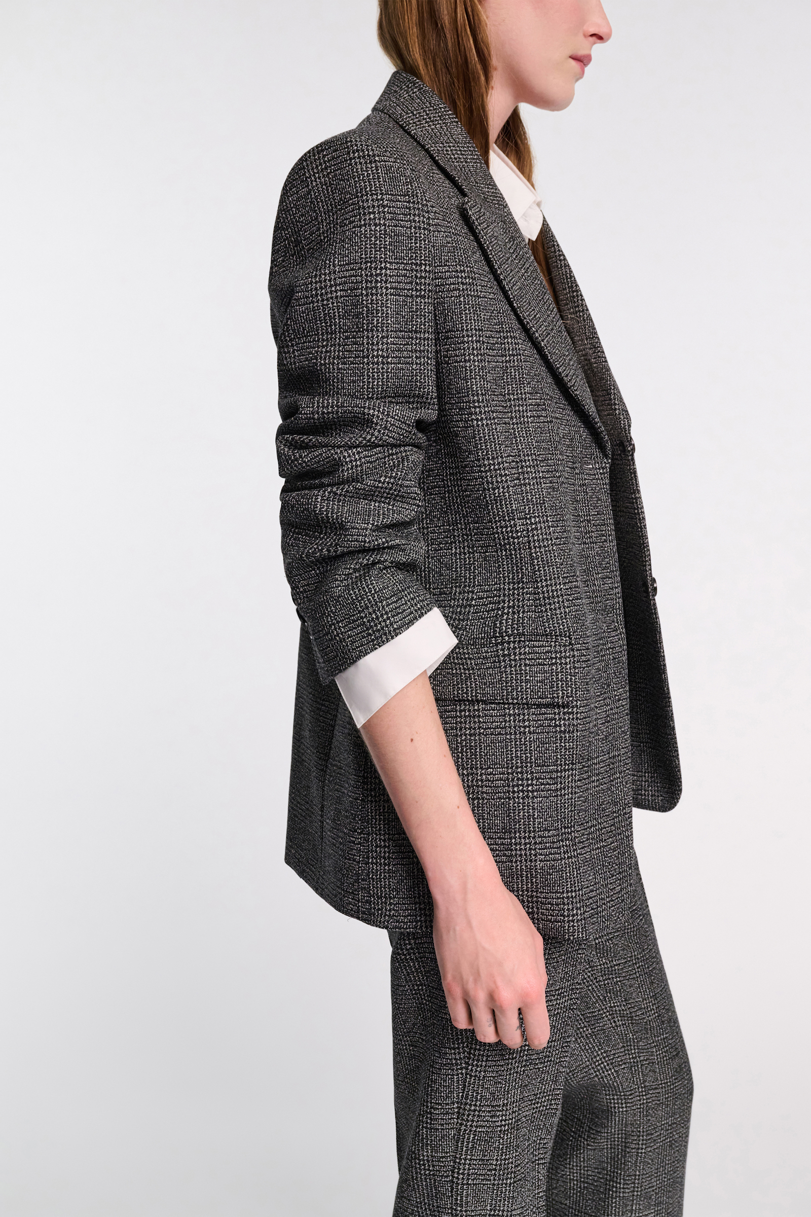 Dorothee Schumacher Glencheck Blazer aus Wolle salt & pepper glencheck