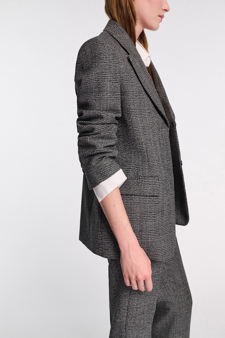 Dorothee Schumacher Glencheck Blazer aus Wolle salt & pepper glencheck