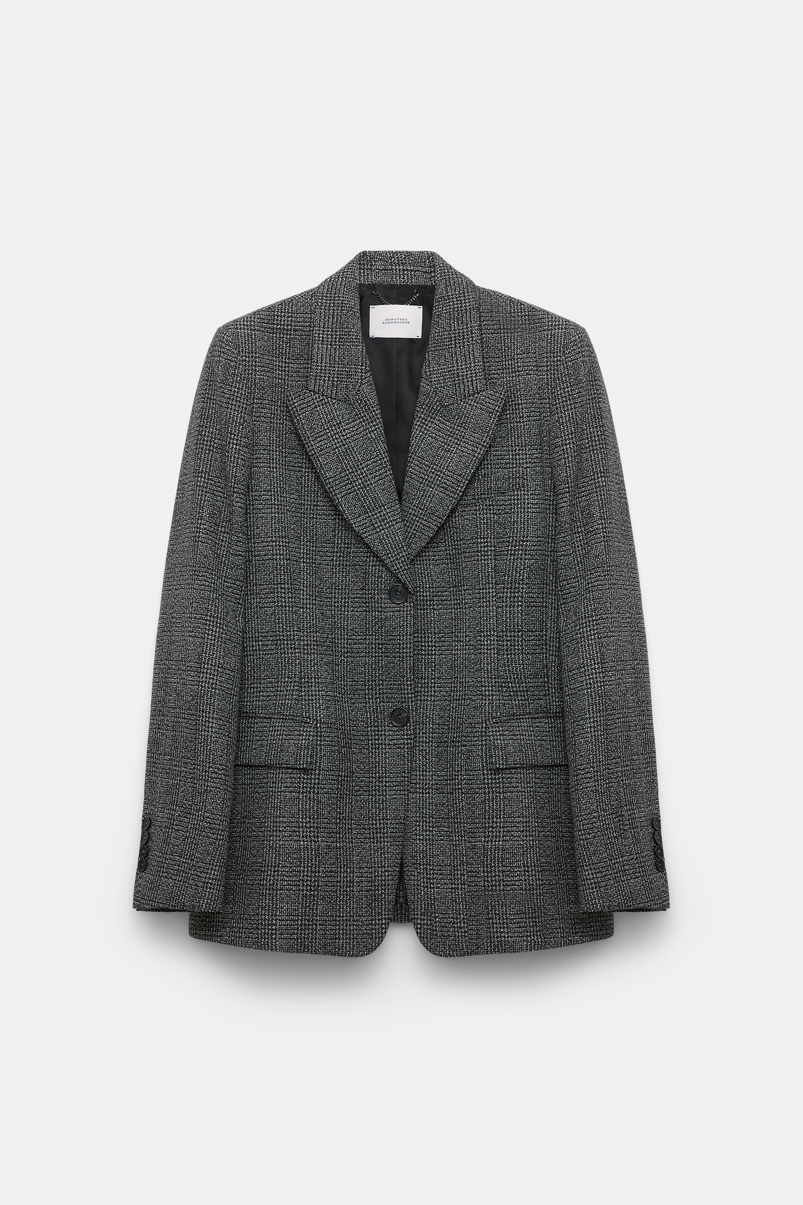 Dorothee Schumacher Glencheck Blazer aus Wolle salt & pepper glencheck