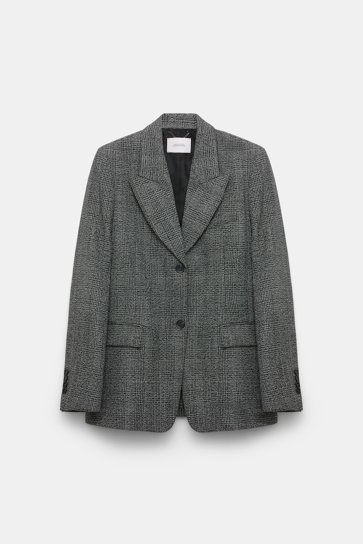 Dorothee Schumacher Glencheck Blazer aus Wolle salt & pepper glencheck