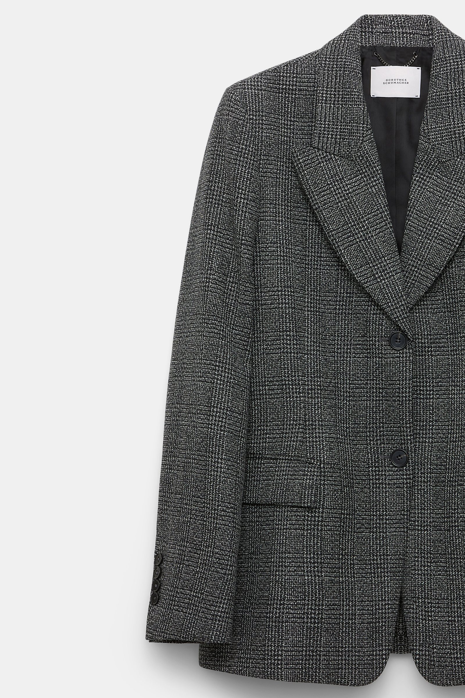 Dorothee Schumacher Glencheck Blazer aus Wolle salt & pepper glencheck