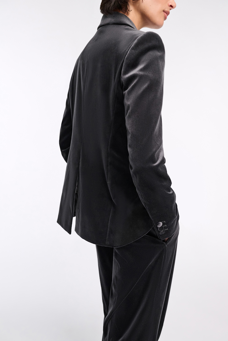 Dorothee Schumacher Velvet blazer graphite