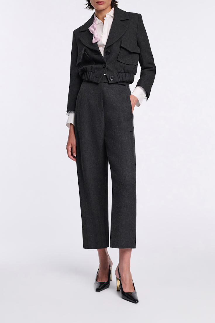 Dorothee Schumacher Peg top pants charcoal melange