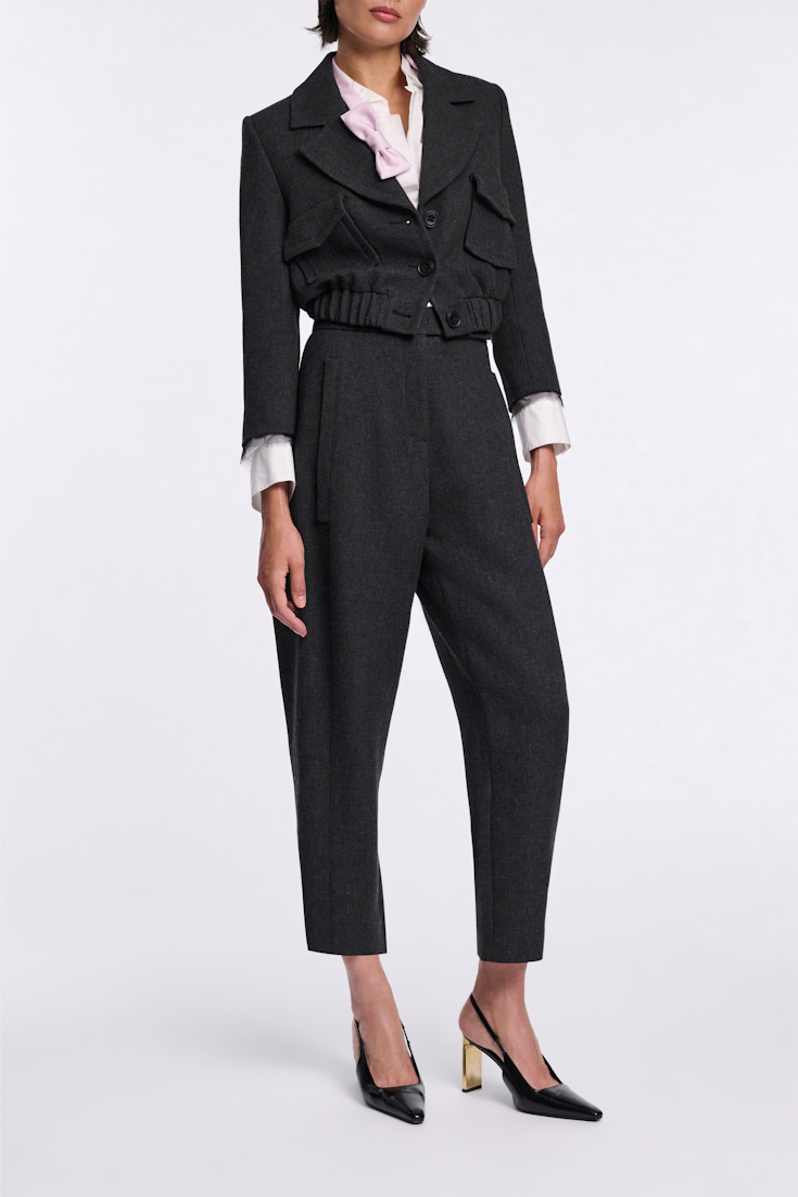 Dorothee Schumacher Peg top pants charcoal melange