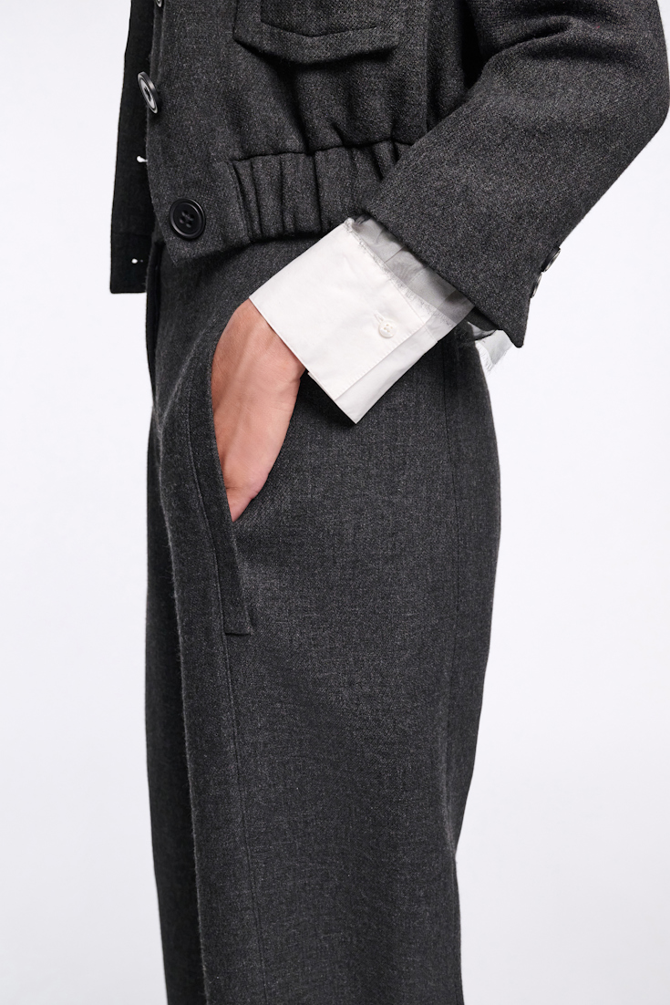 Dorothee Schumacher Peg top pants charcoal melange