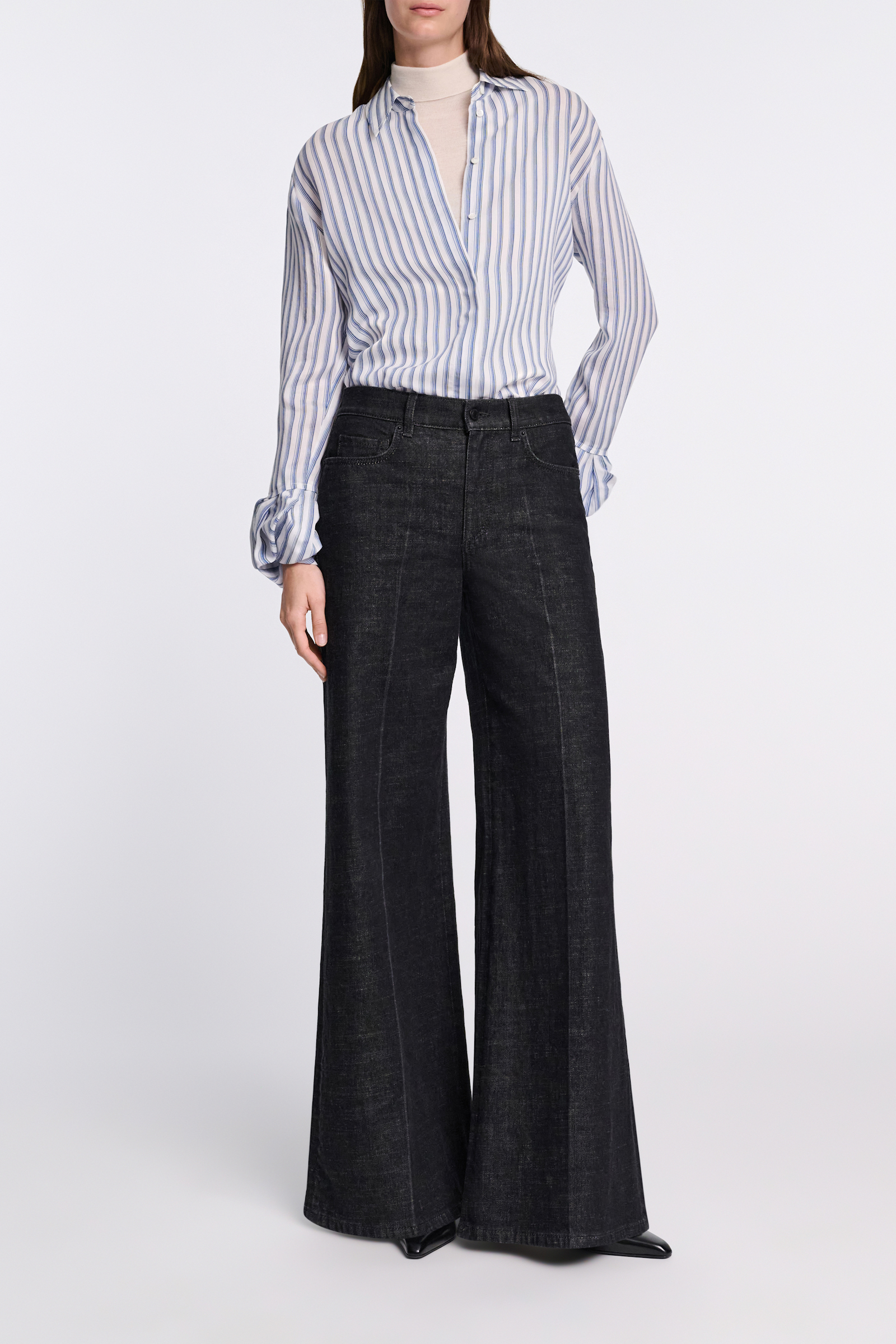 Dorothee Schumacher Blouse with balloon cuffs white sky mix