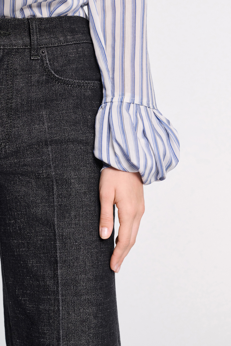 Dorothee Schumacher Blouse with balloon cuffs white sky mix