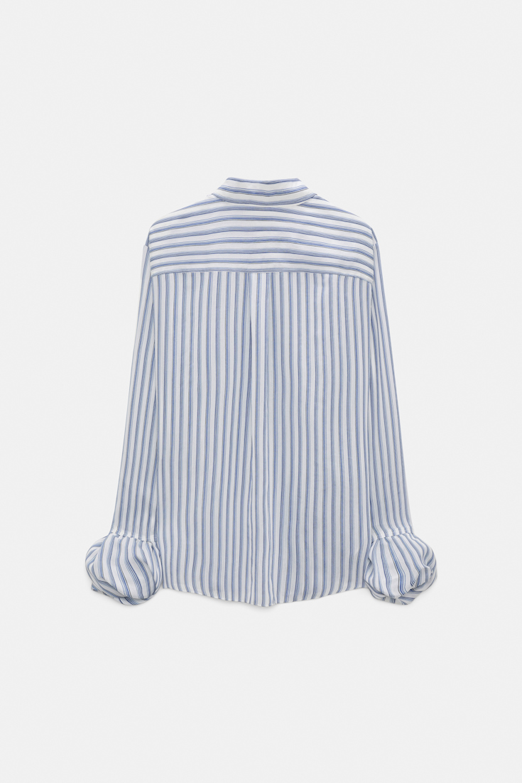Dorothee Schumacher Blouse with balloon cuffs white sky mix