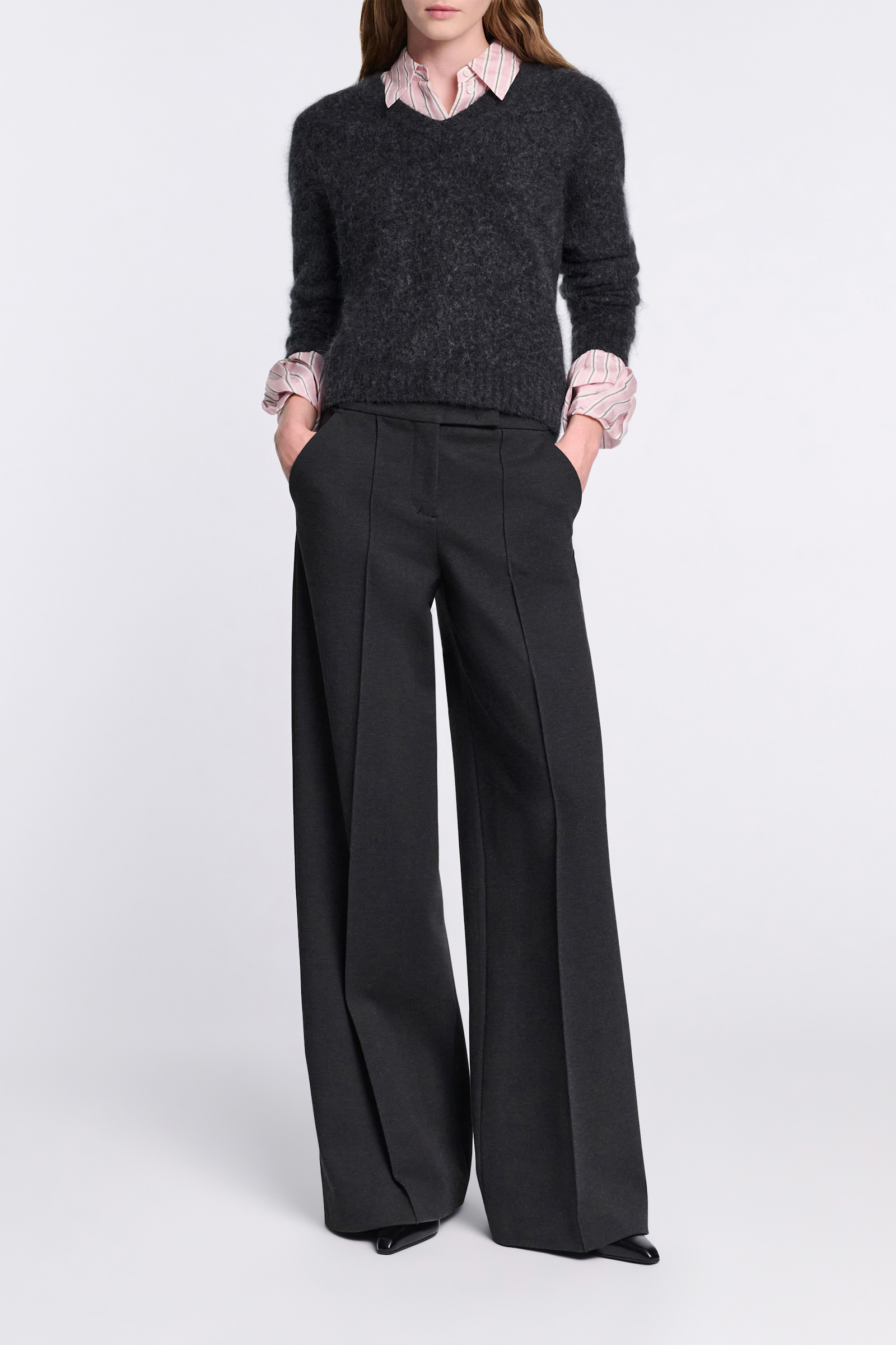 Dorothee Schumacher Blouse with balloon cuffs rose stripe