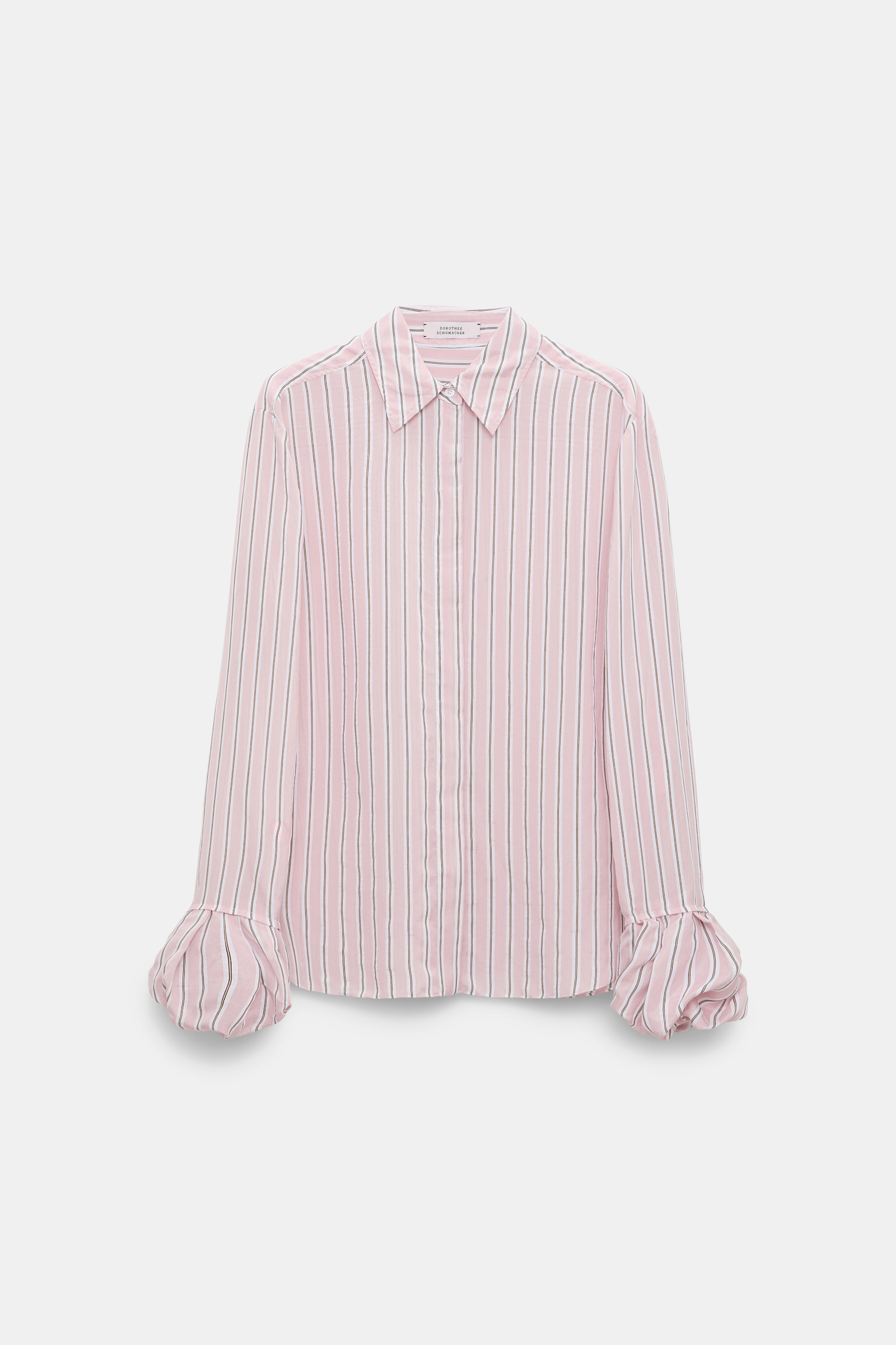 Dorothee Schumacher Blouse with balloon cuffs rose stripe