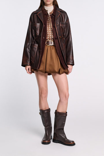 Dorothee Schumacher Lederjacke im Vintage Look choco black