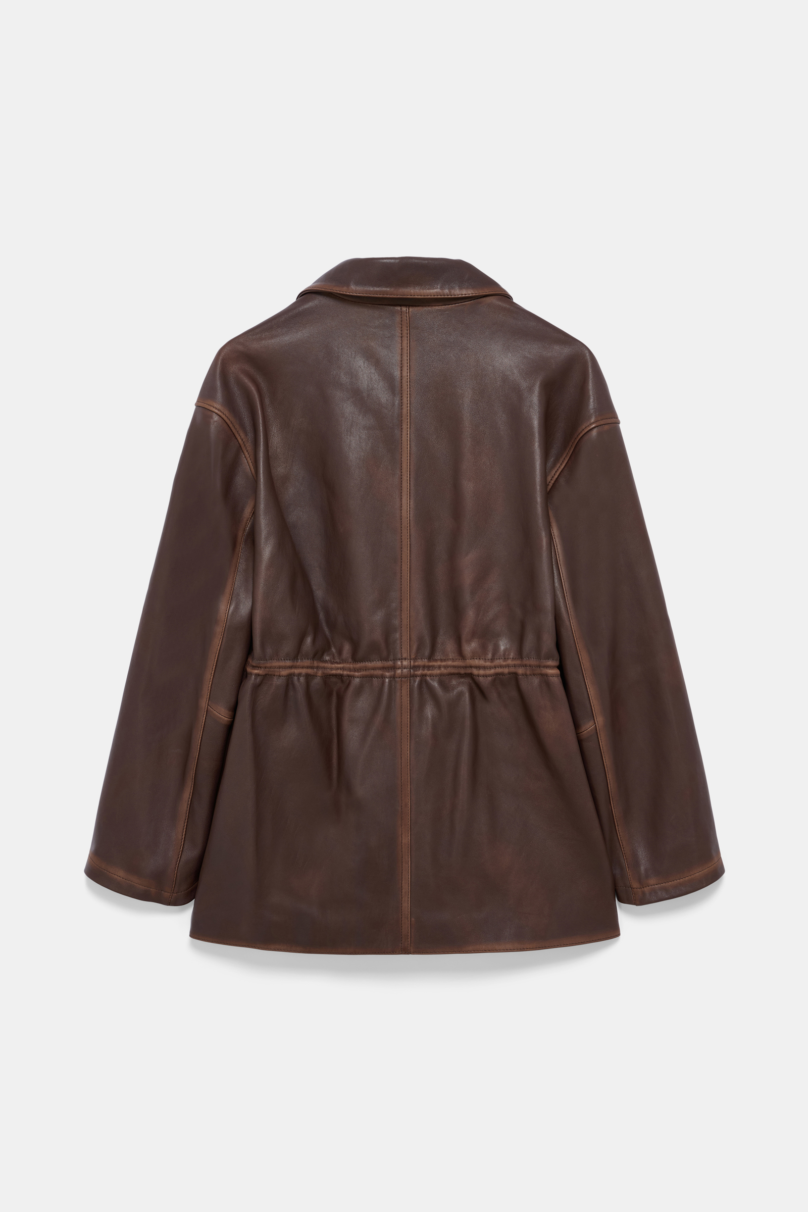 Dorothee Schumacher Vintage look leather jacket choco black