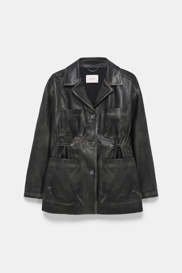 Dorothee Schumacher Lederjacke im Vintage Look pure black