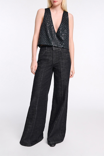 Dorothee Schumacher Long, wide Denim stone black denim