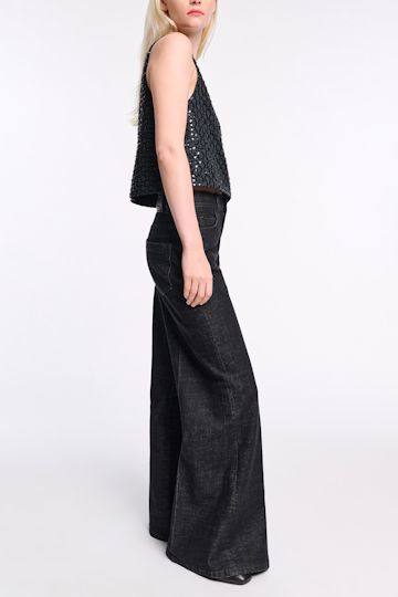Dorothee Schumacher Wide leg jeans stone black denim