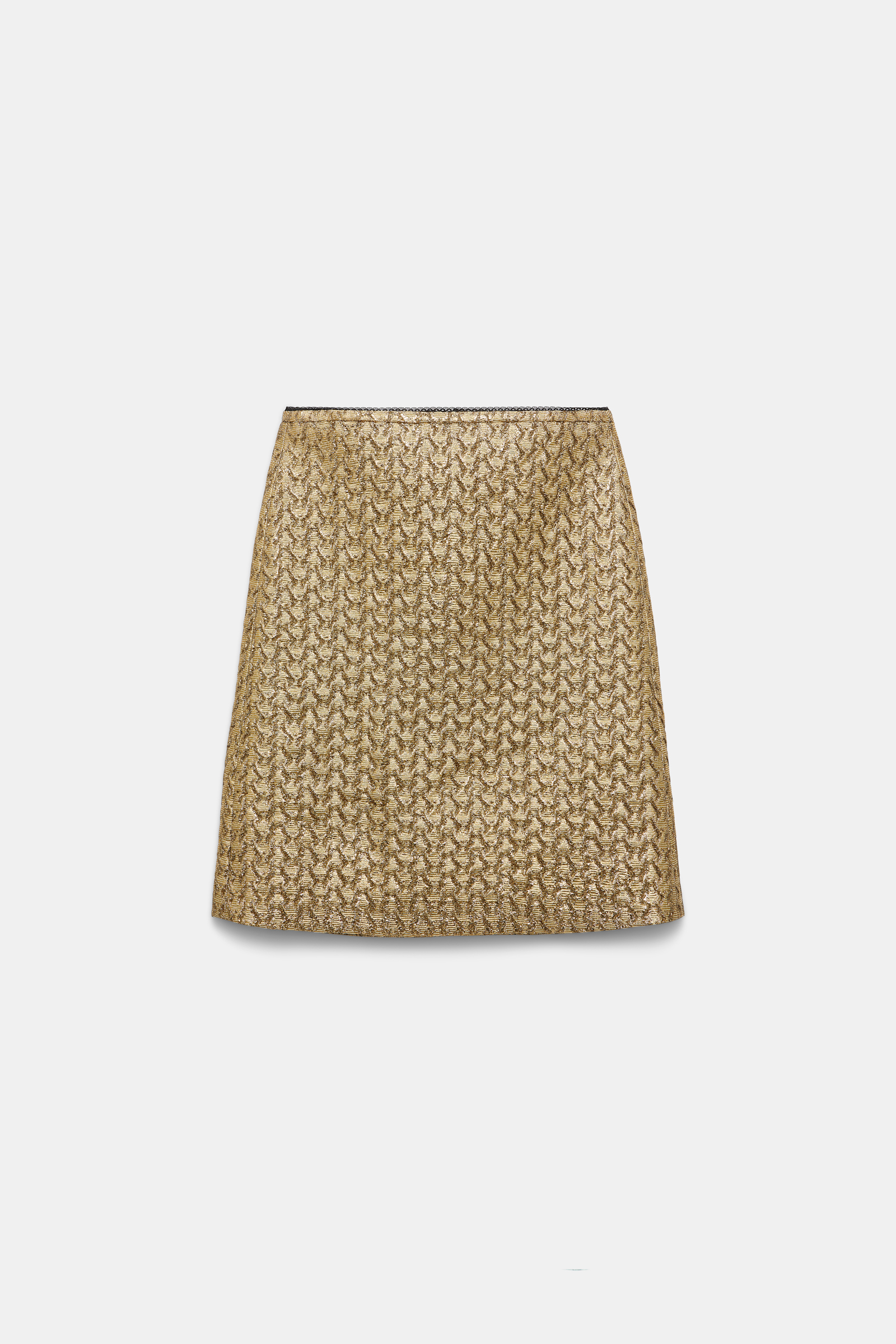 Dorothee Schumacher Golden Lurex mini-skirt gold