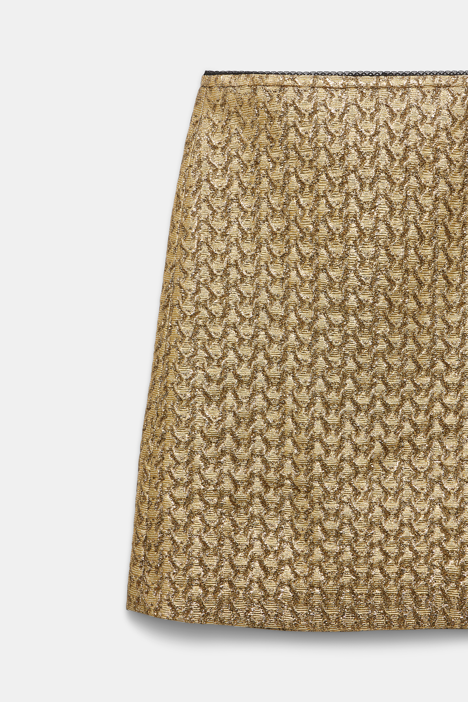 Dorothee Schumacher Golden Lurex mini-skirt gold