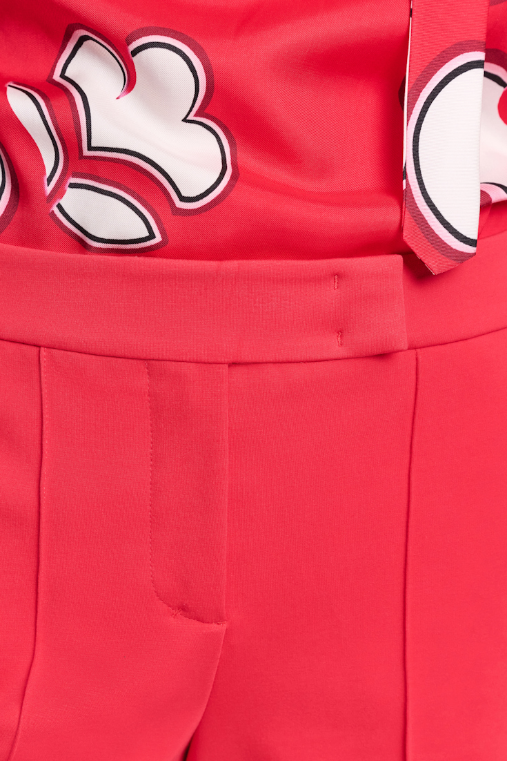 Dorothee Schumacher Wide leg pants in Punto Milano lipstick red