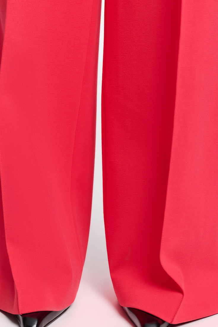 Dorothee Schumacher Wide leg pants in Punto Milano lipstick red