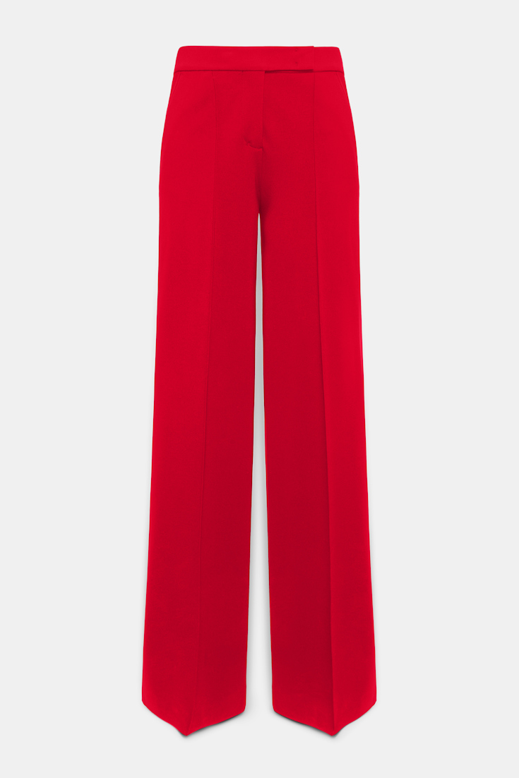Dorothee Schumacher Wide leg pants in Punto Milano lipstick red