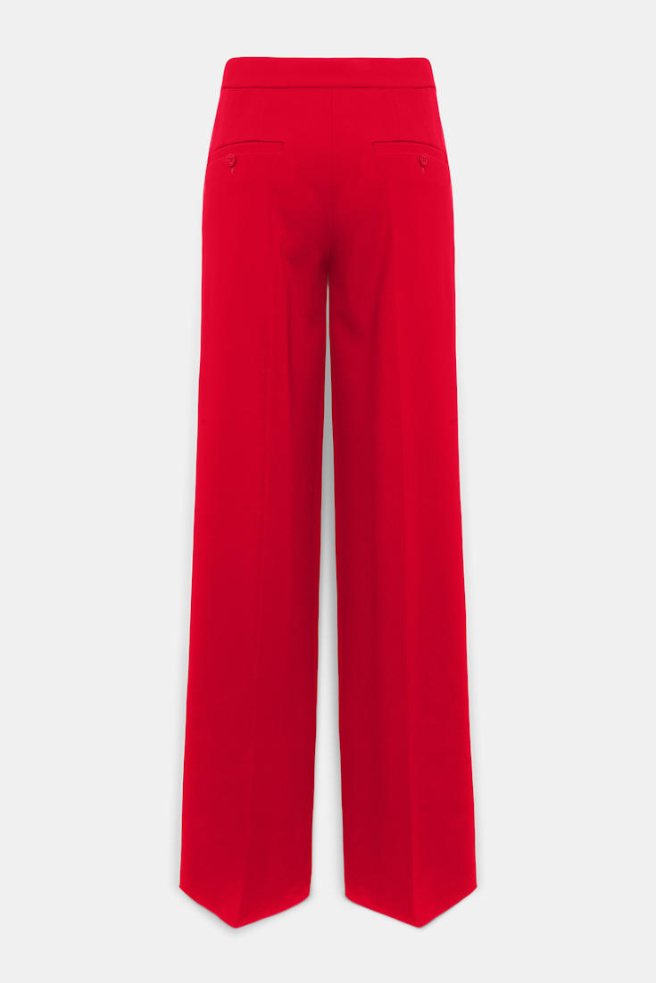 Dorothee Schumacher Wide leg pants in Punto Milano lipstick red