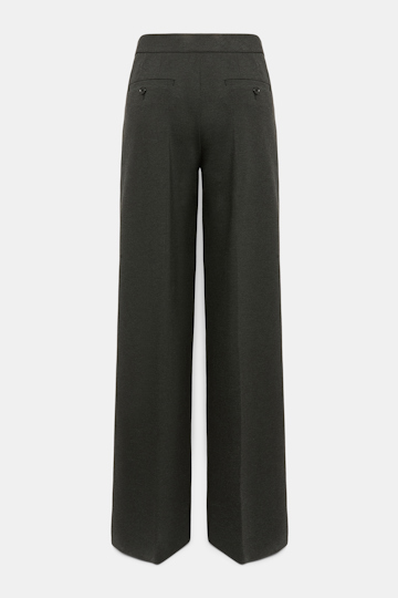 Dorothee Schumacher Wide leg pants in Punto Milano charcoal melange